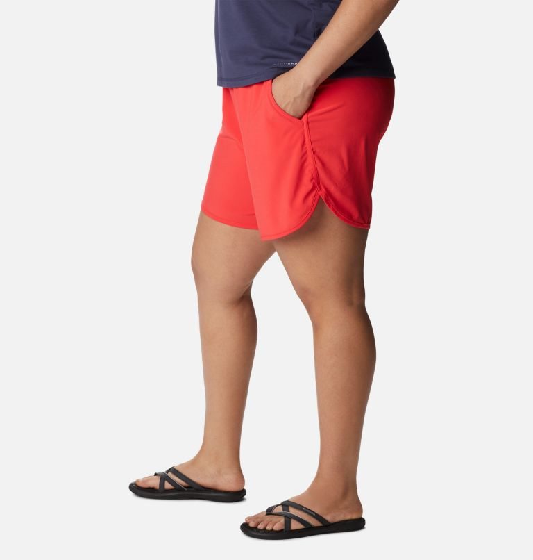 Women's Columbia Bogata Bay Stretch Shorts Red | Plus Size CA-N63AC